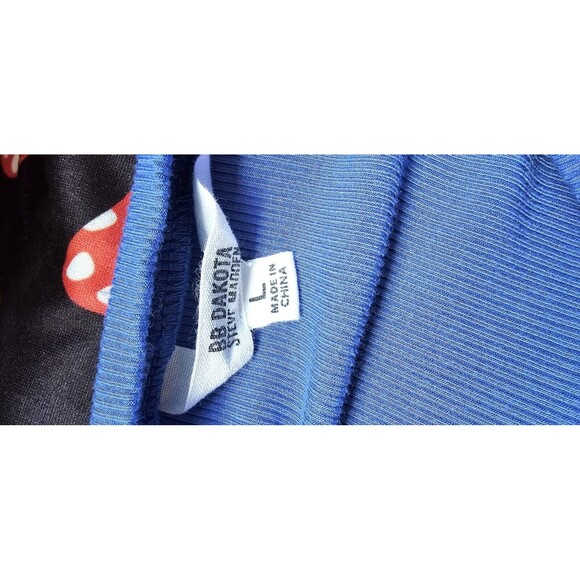 BB Dakota Steve Madden Sleeveless Bodycon Dress Women's Large Blue Side Ruched - Picture 3 of 4